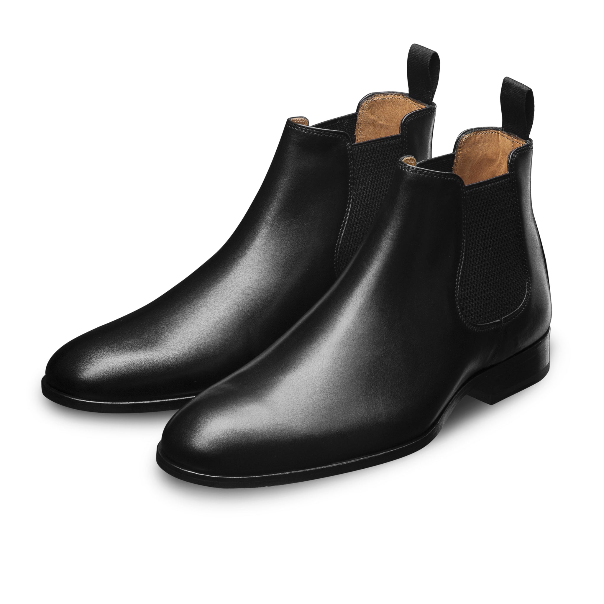 Black Chelsea ankle boots for men in calf leather LodinG