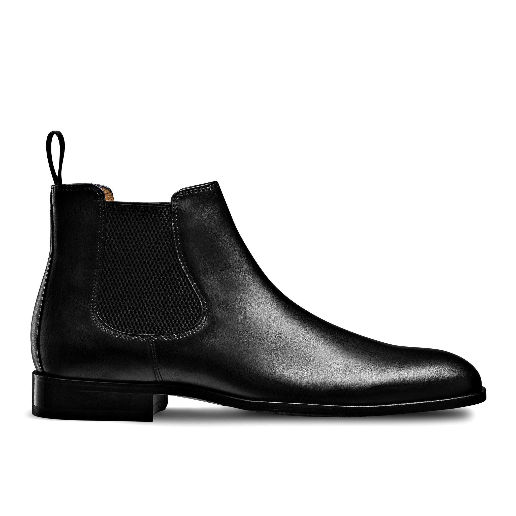 Black Chelsea ankle boots for men in calf leather LodinG