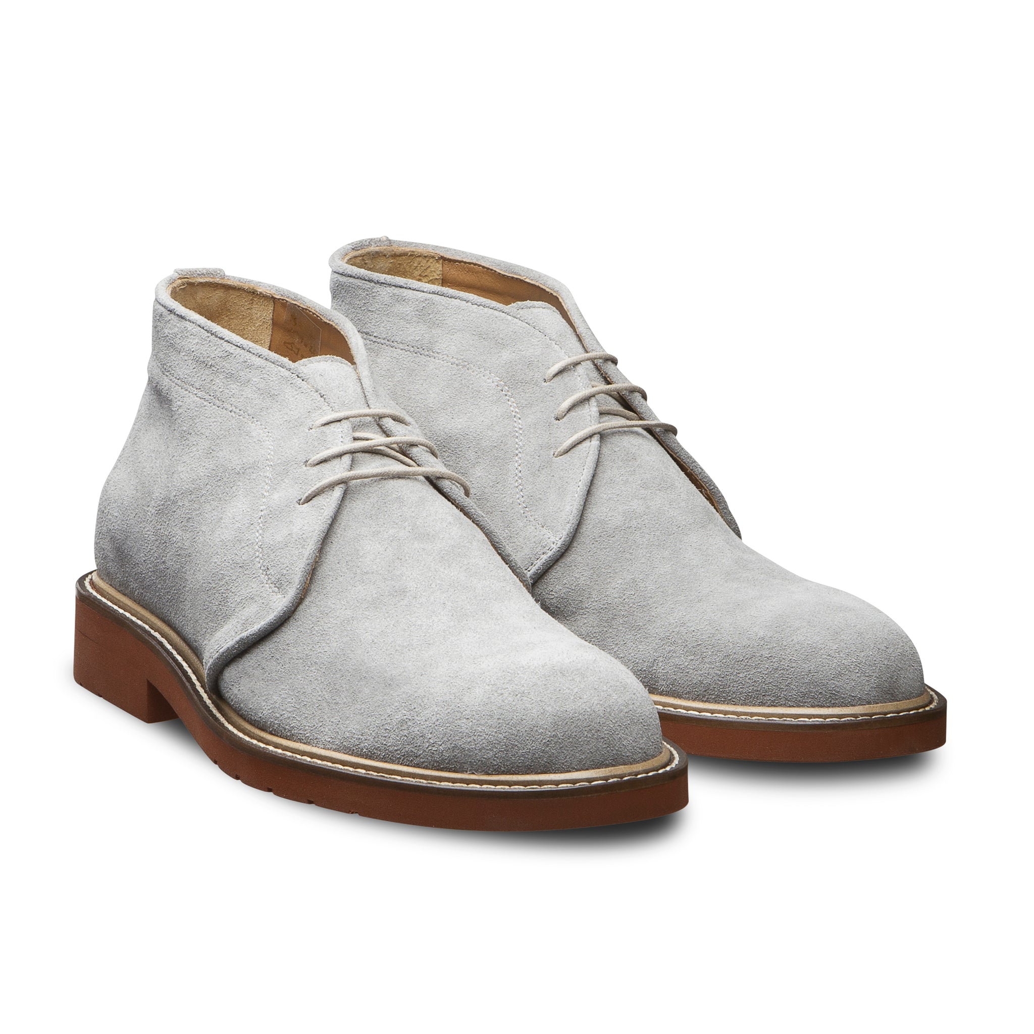 Desert Boots for men in gray blue suede calfskin LodinG