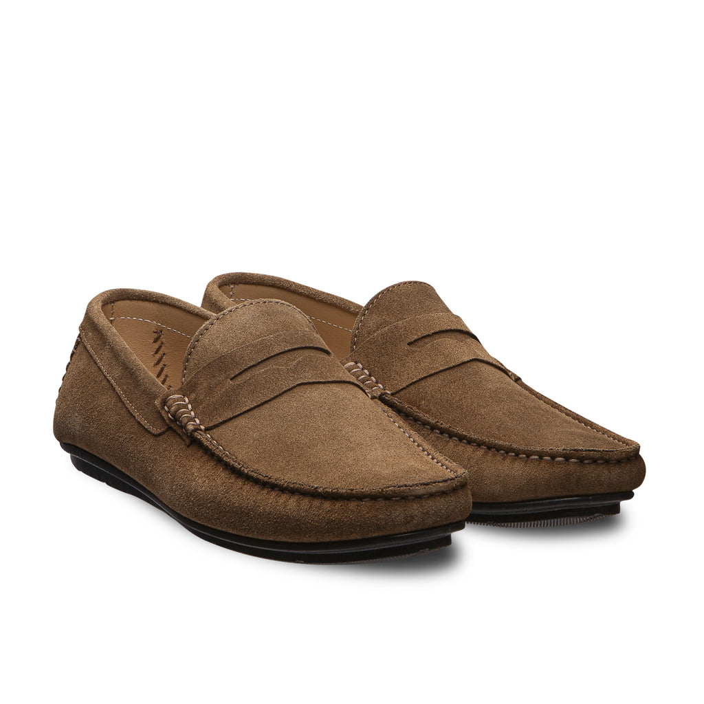 Mocassin driver camel d'été pour homme