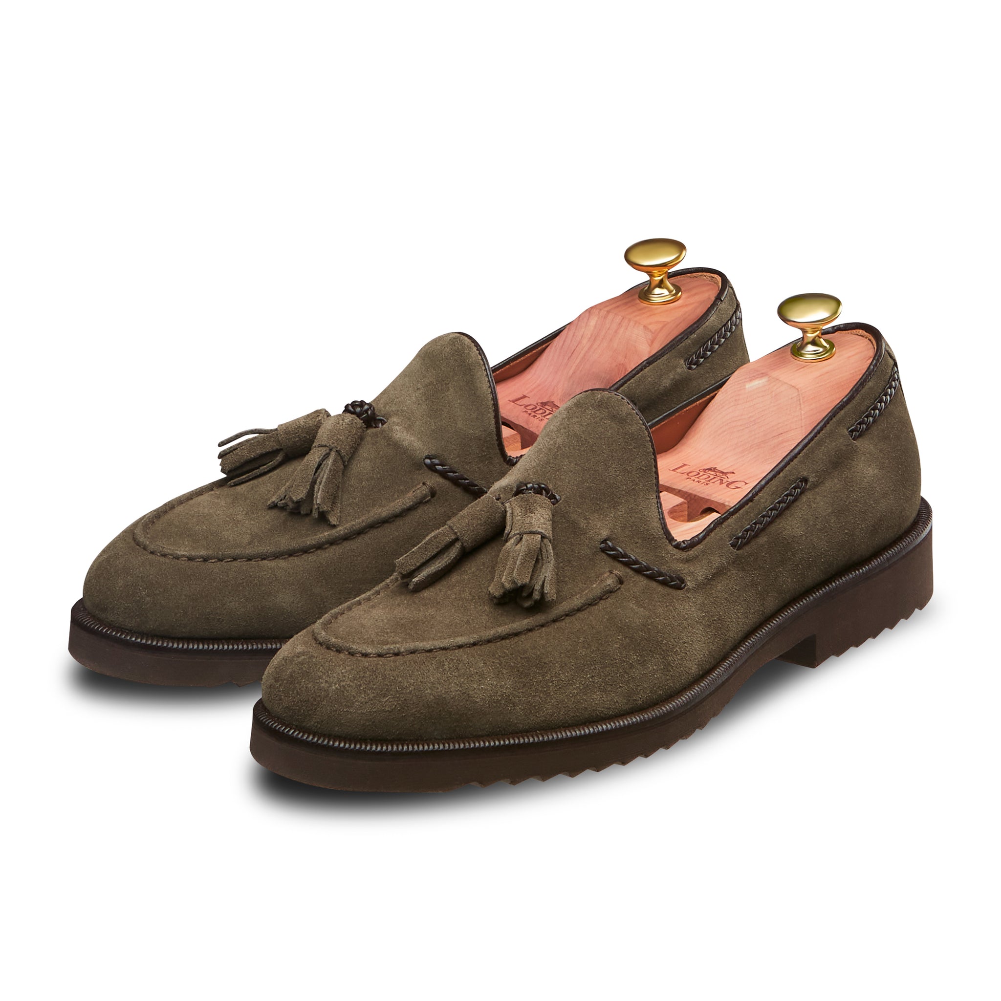 Moccasin with tassels in suede calfskin. LodinG