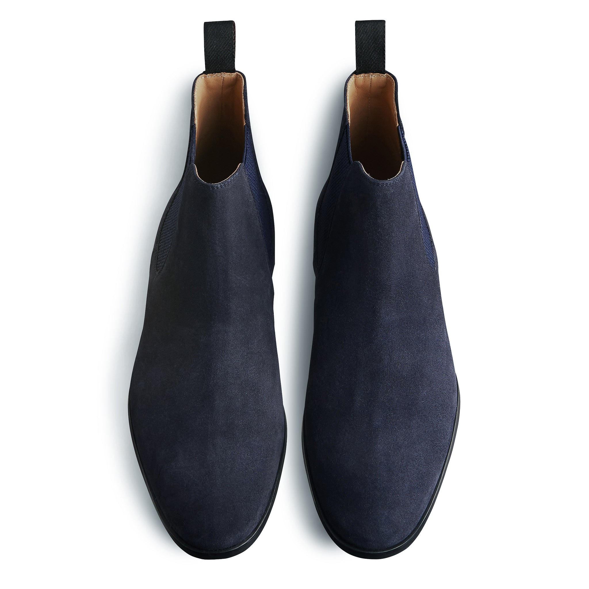 Low Chelsea boots in navy suede calfskin LodinG