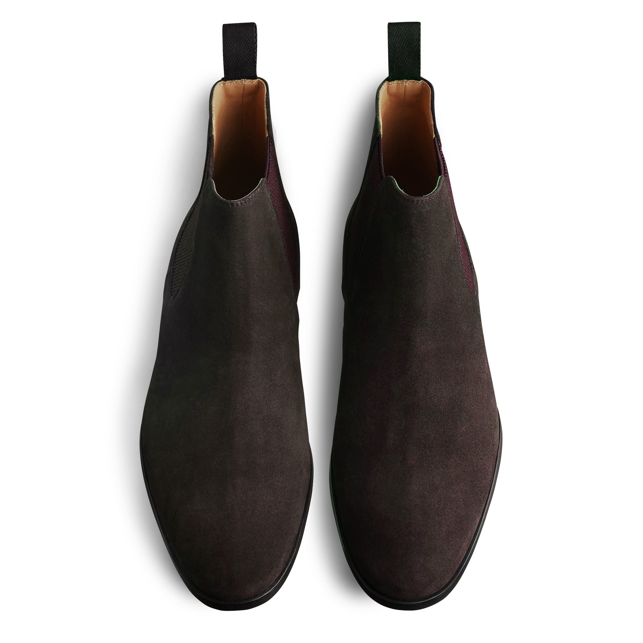 Low Chelsea boots in brown suede calfskin LodinG